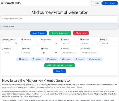 MJ Prompt Tool - 1234.chat