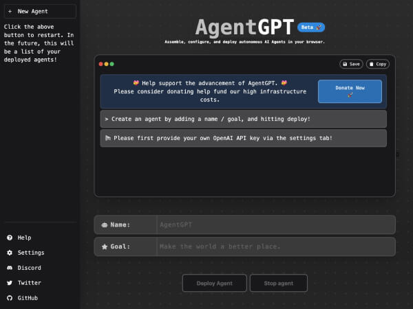 AgentGPT - 1234.chat