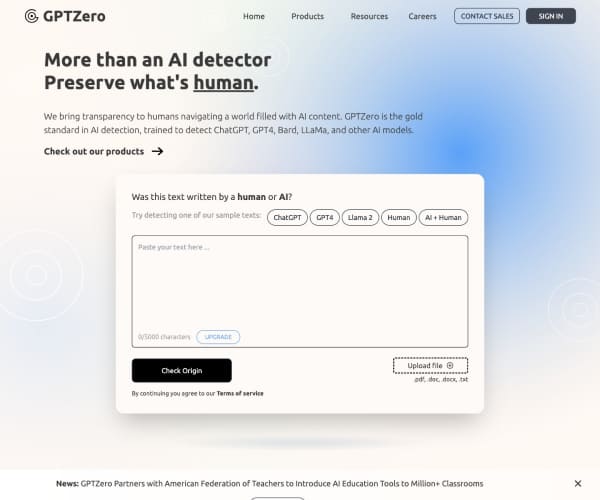 GPTZero - 1234.chat